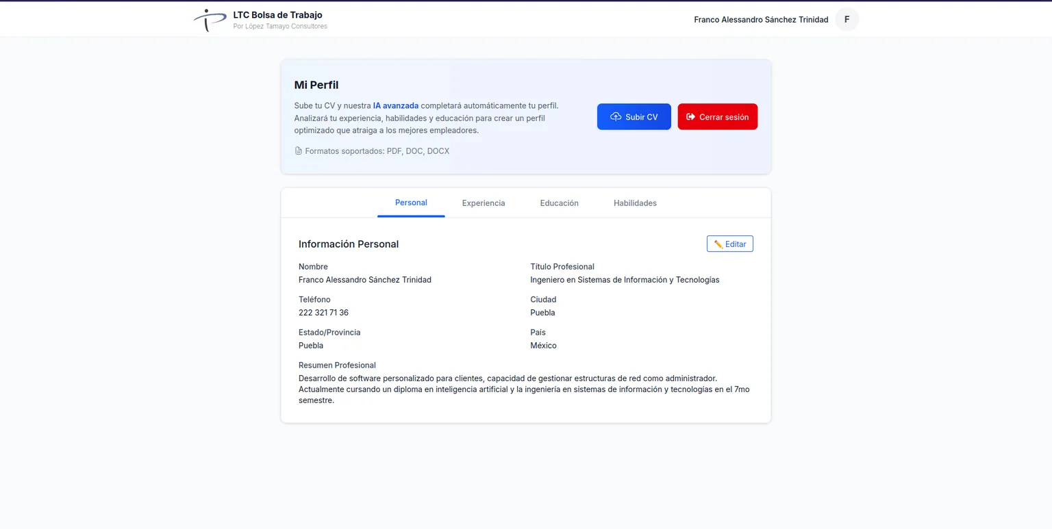 Match detail between candidate profile and vacancy requirements